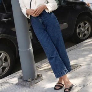 Everlane | High Waist Wide Leg Crop Jeans 27